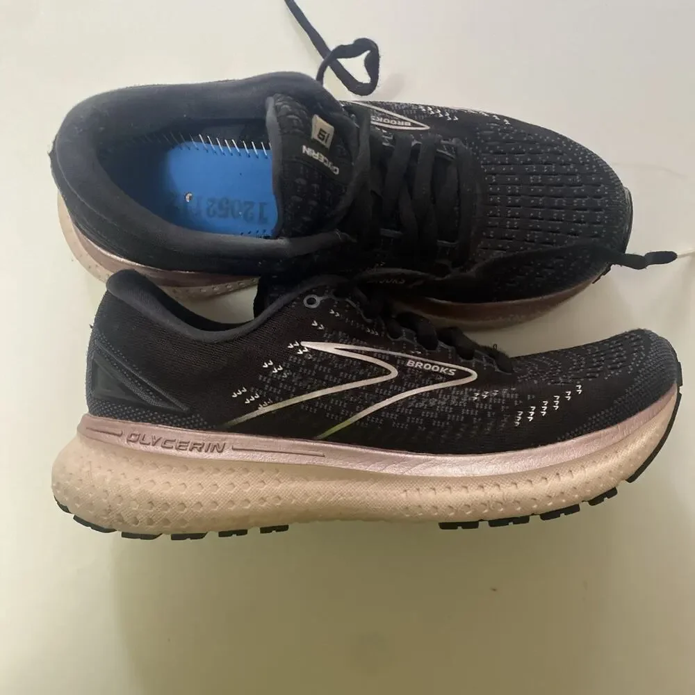 Brooks Glycerin 19 Women’s Running Shoes Black Pink Size 6B Athletic Sneakers